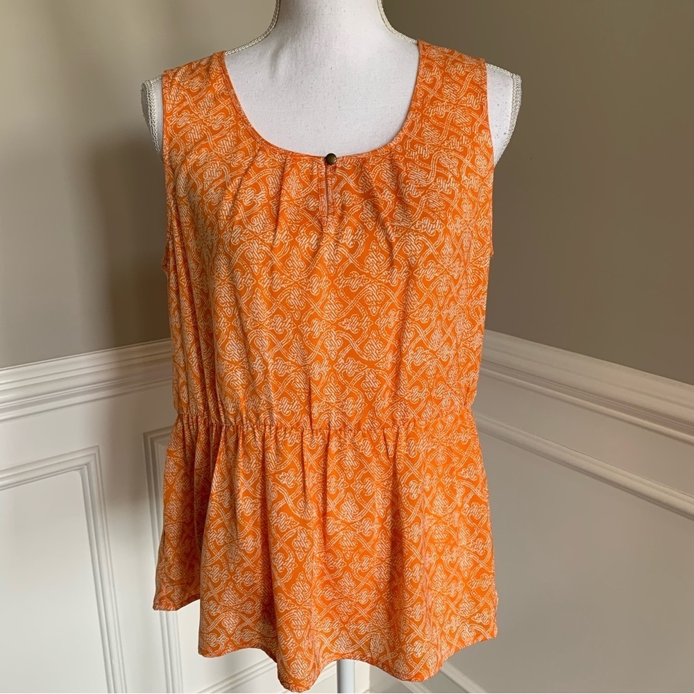 Banana Republic Orange Sleeveless Top Size Medium